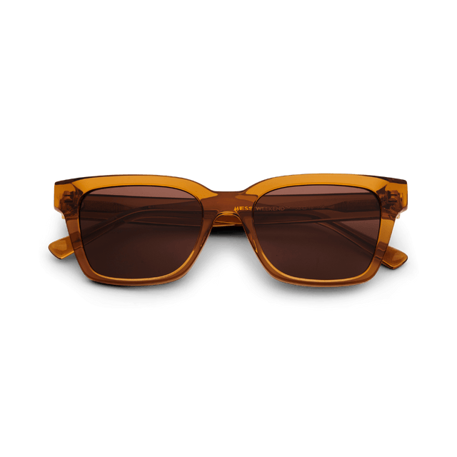 DEAN Rectangular Brown Coffee Sunglasses by Messy Weekend