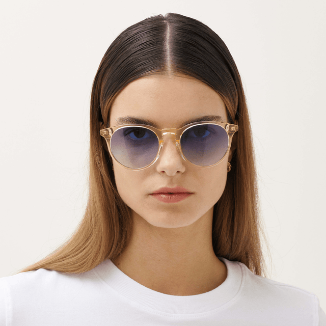 NEW DEPP Champagne Blue Sunglasses by Messy Weekend