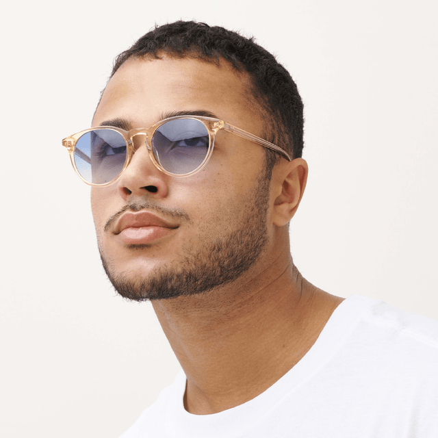 NEW DEPP Champagne Blue Sunglasses by Messy Weekend