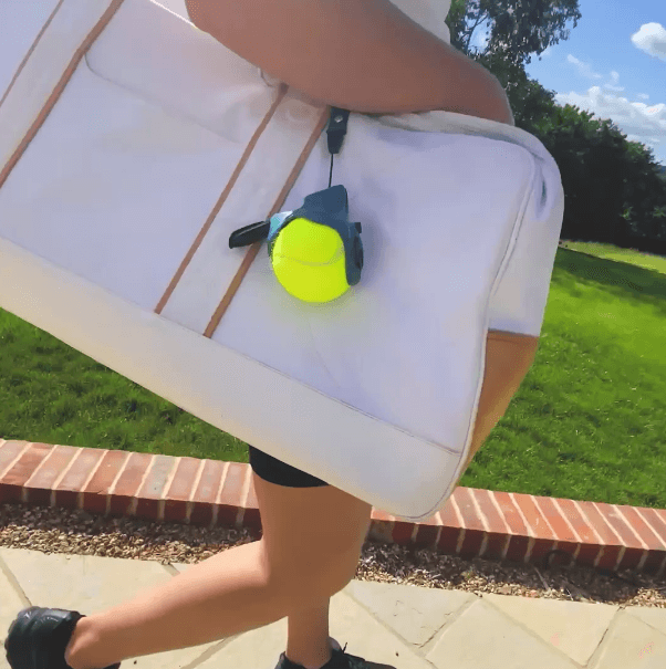 handbag with tennis ball