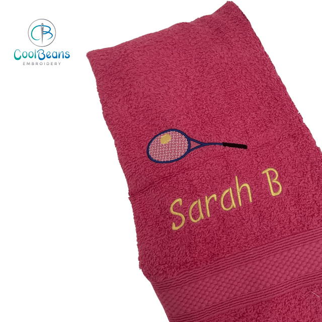Egyptian Cotton Personalised Tennis Towels