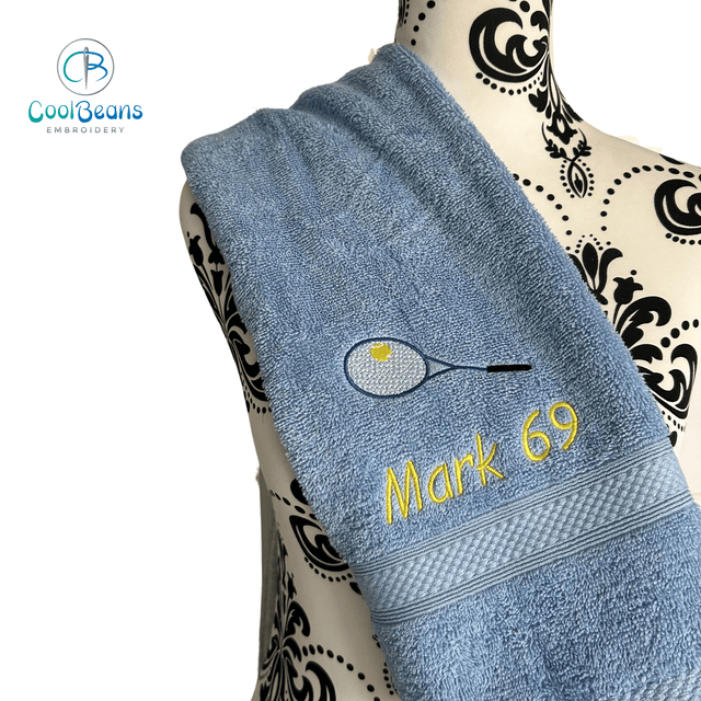 Egyptian Cotton Personalised Tennis Towels
