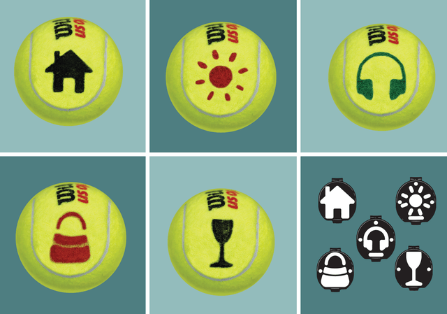 Value Multipacks of 5 stencils for BallTrace Tennis Ball Marker