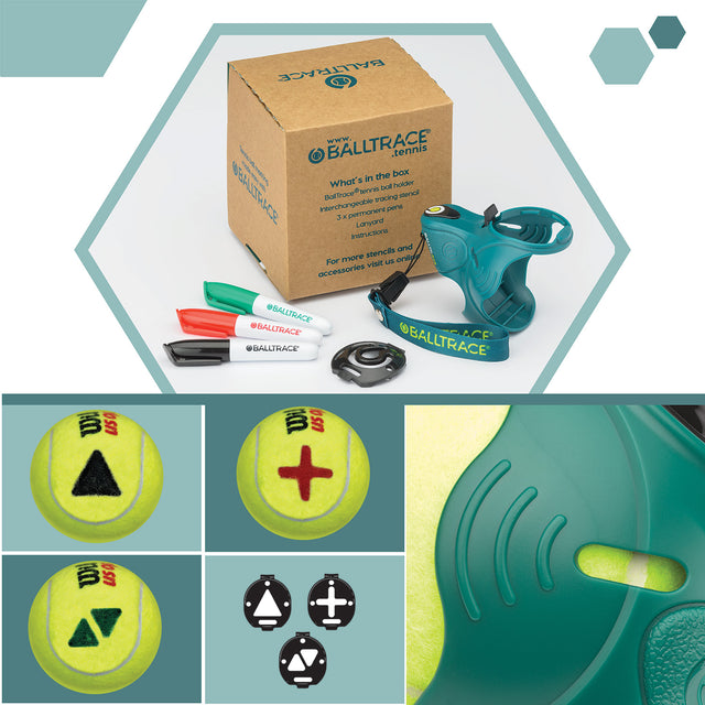 BallTrace - Tennis Ball Marker - Gift for Tennis Players - Value Bundle