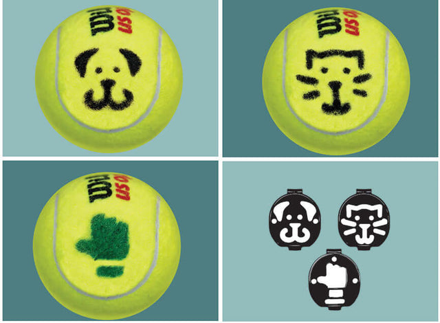 Value Multipacks of 3 stencils for BallTrace Tennis Ball Marker
