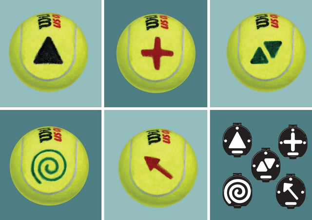 Value Multipacks of 5 stencils for BallTrace Tennis Ball Marker